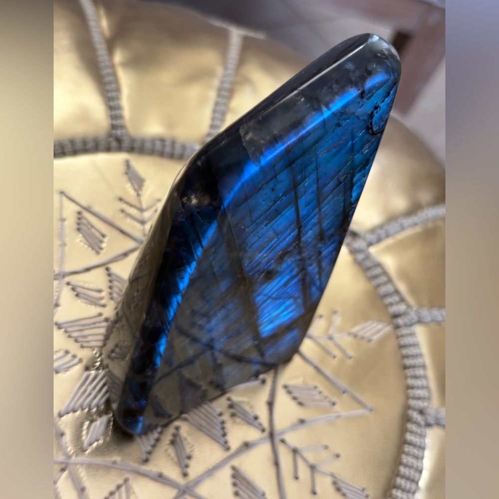 Blue Flash Labradorite Freeform Crystal Stone